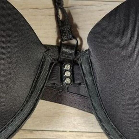 Hers by Herman Black Racerback Bra Sz 34B - Picture 2 of 7